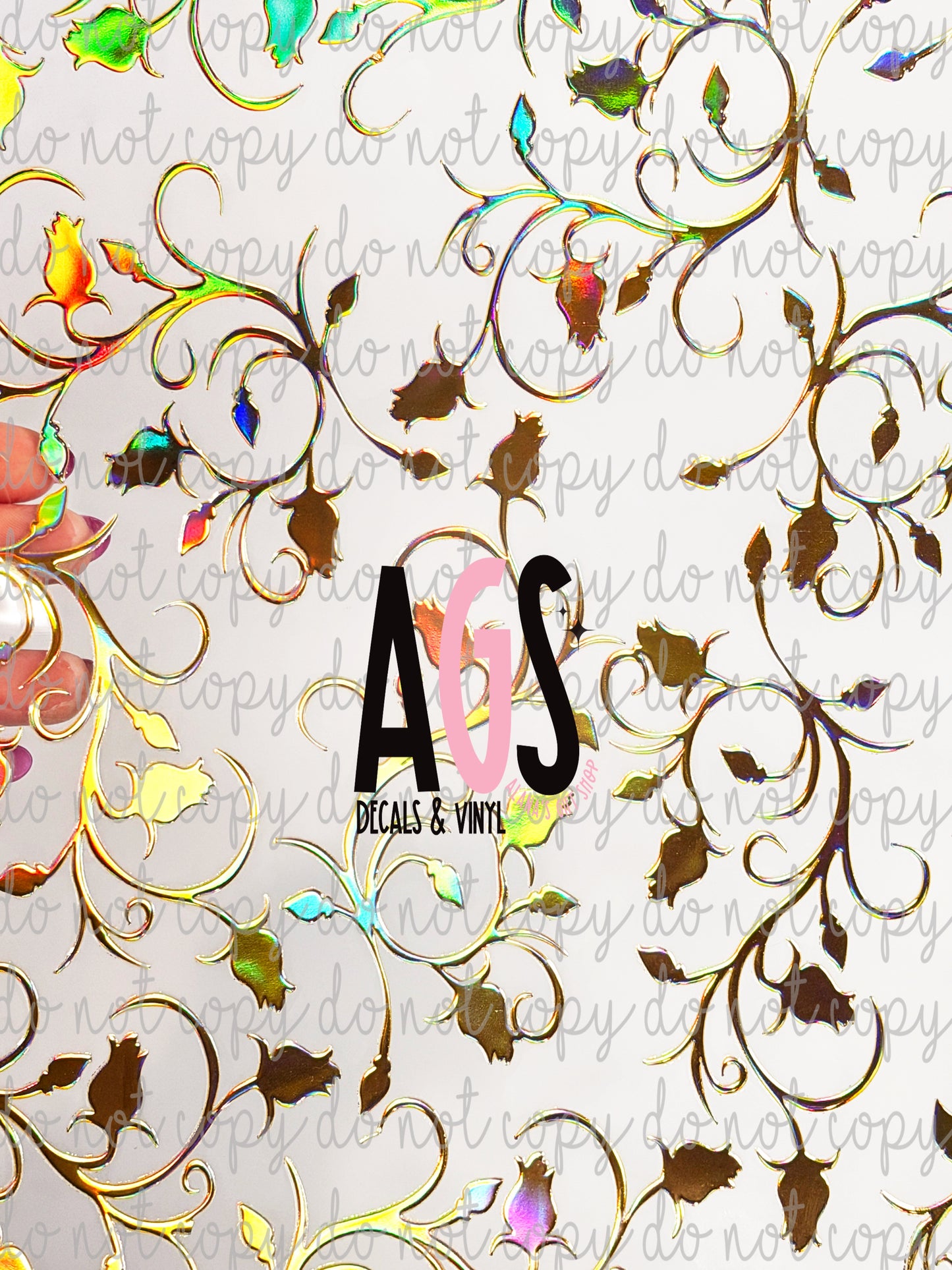 METALLIC UV DTF SHEET 011 Rosette - Gold Prism