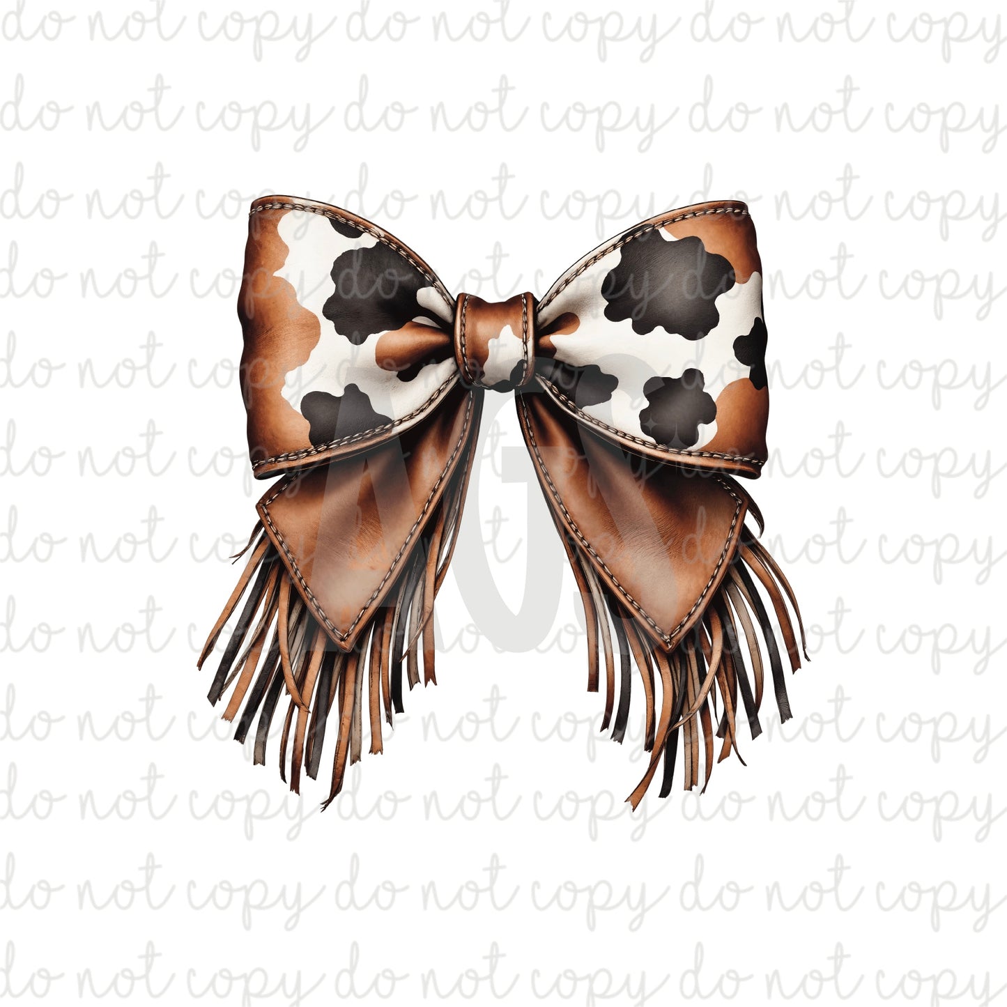 DECAL 233 Leather & Cowprint Bow