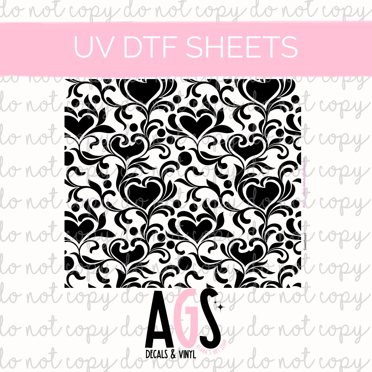 UV DTF SHEET 005 Sweetheart
