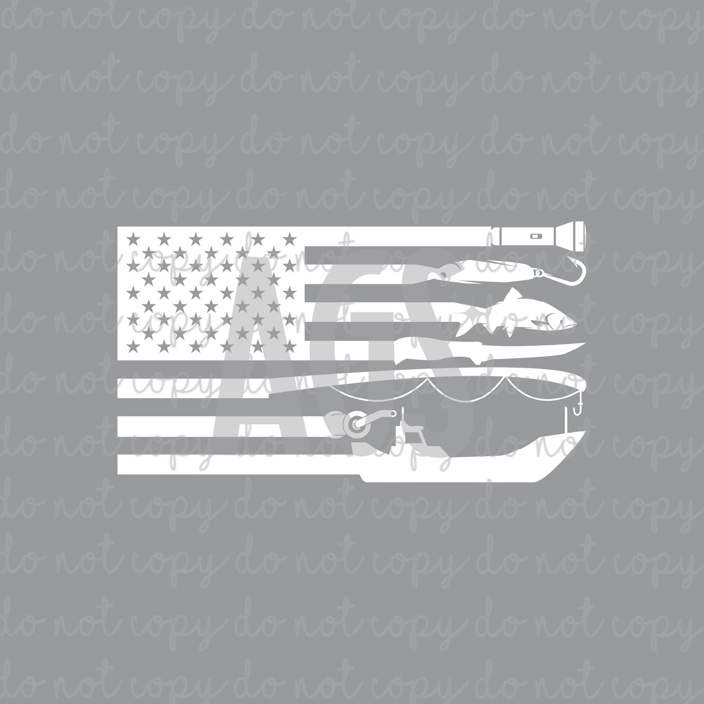 DECAL 222 Fishing Flag