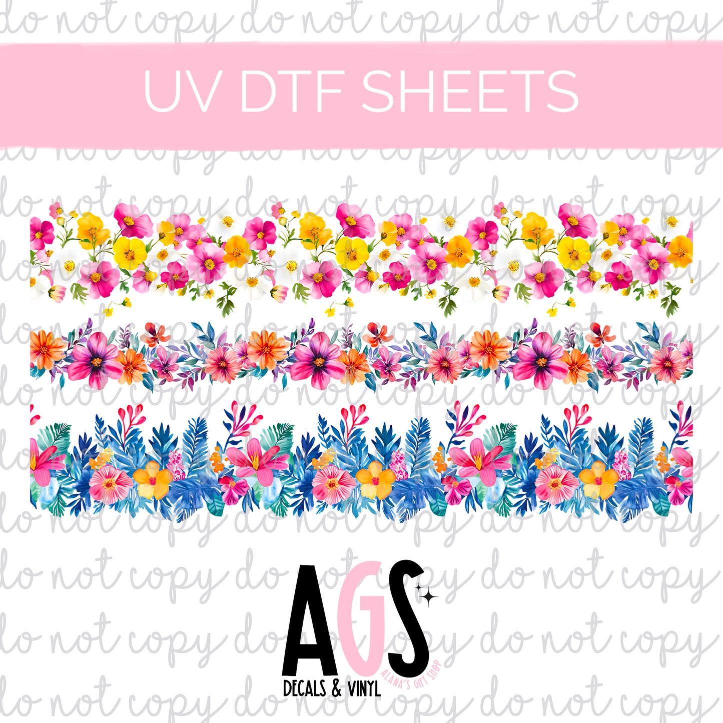 UV DTF SHEET 060 Flower Bands - May Box