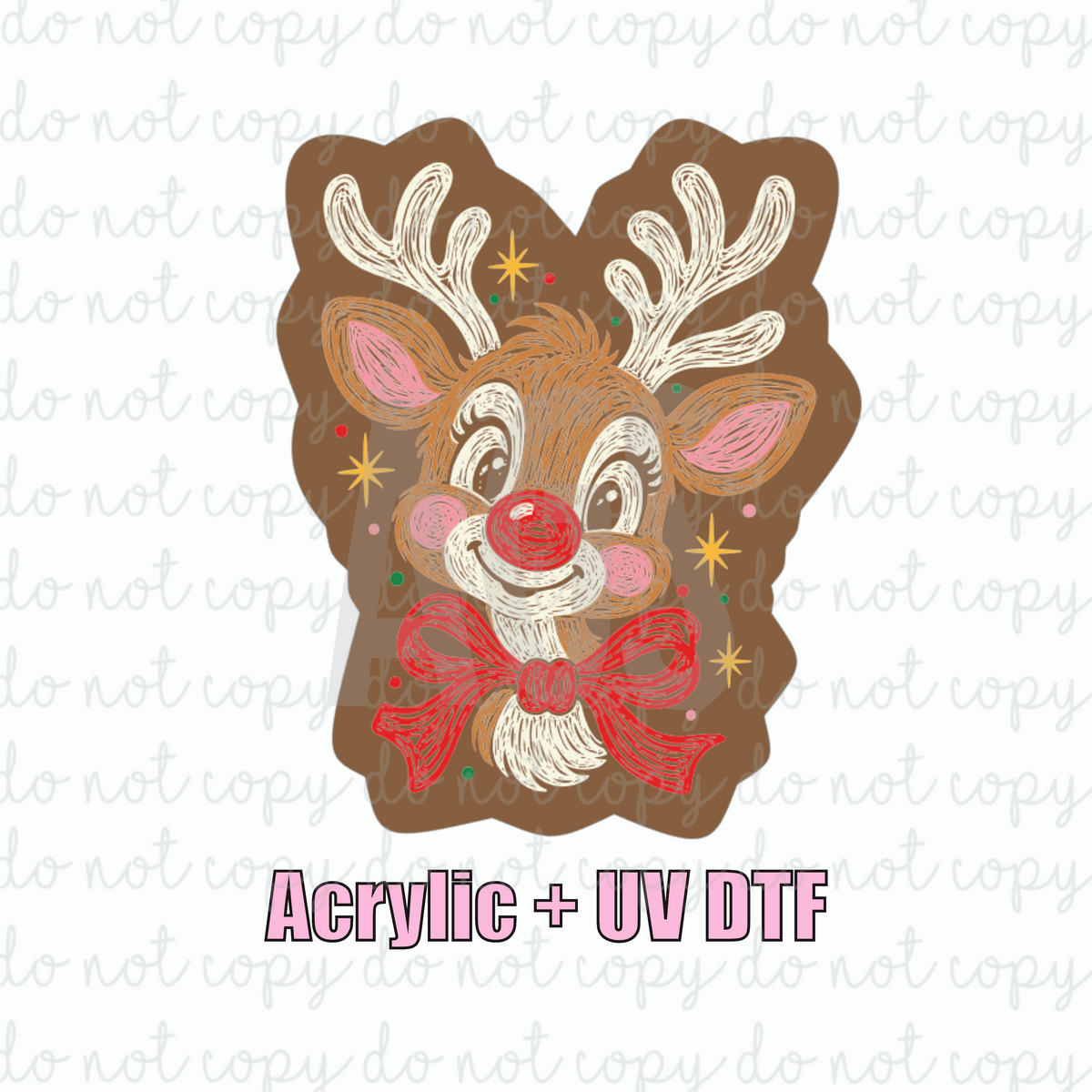 ACRYLIC + UVDTF B1 Rudolph
