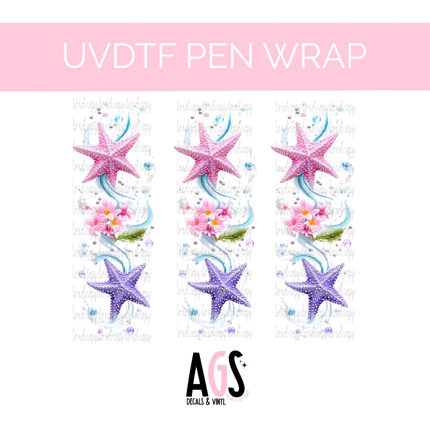 PEN WRAP 033 - Starfish Bubbles