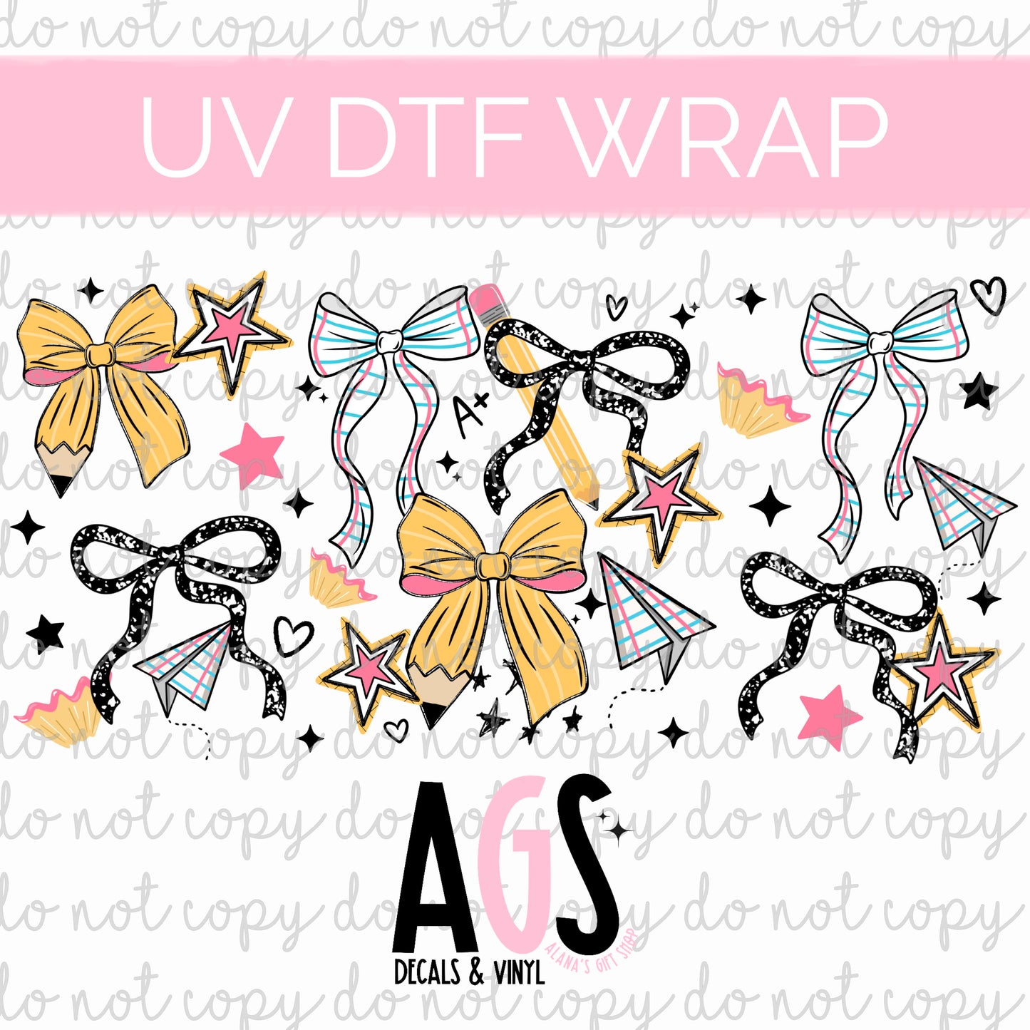 UV DTF WRAP 142 School Bows - June Box