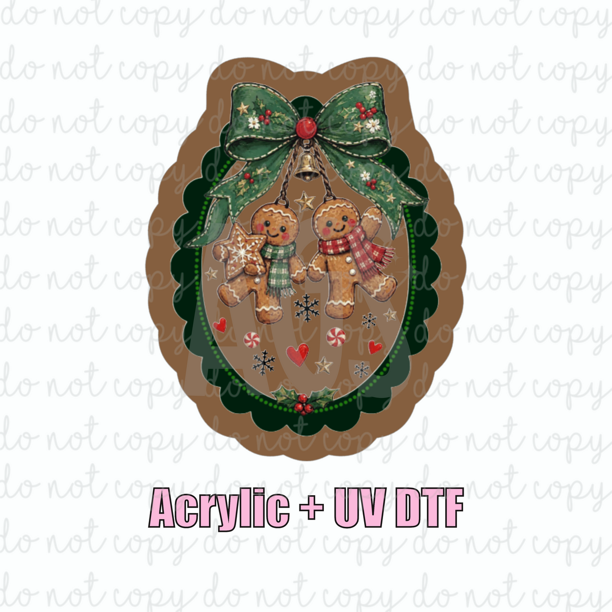 ACRYLIC + UVDTF B8 Gingerbread Frame
