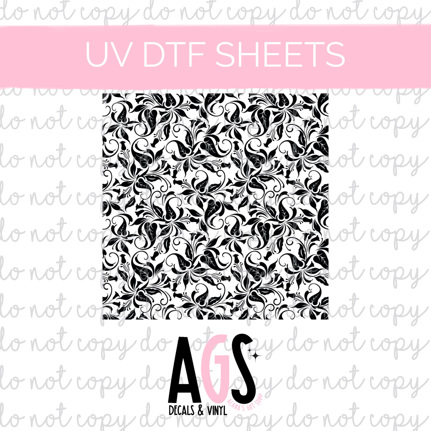 UV DTF SHEET 020 Vines Tooled