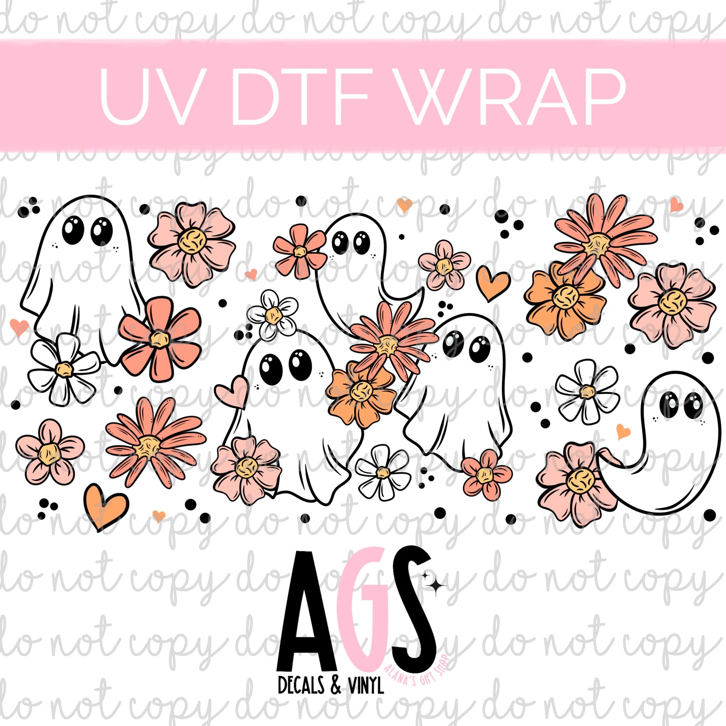 UV DTF WRAP 032 Spring Ghosties