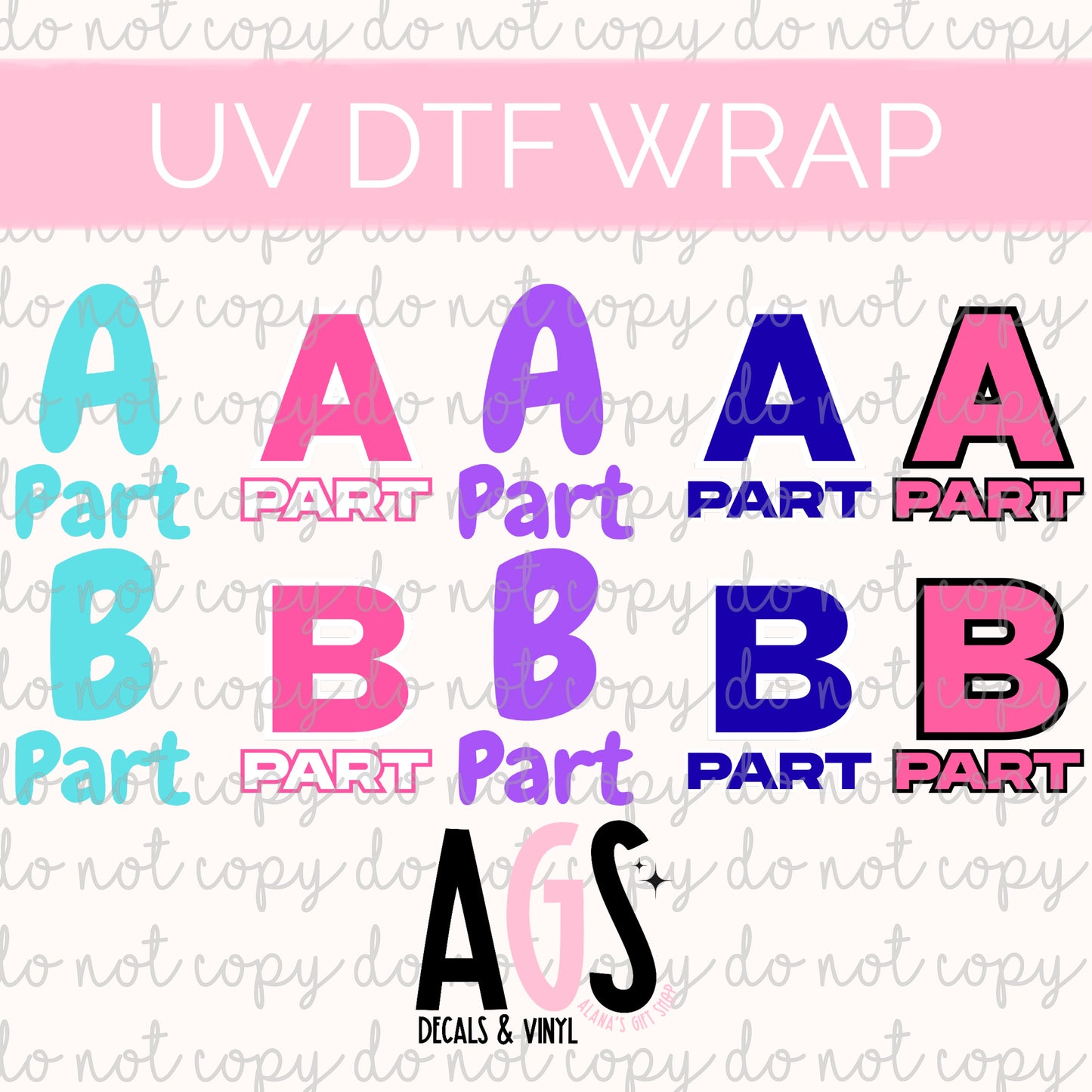 UV DTF WRAP 183 Part A & B