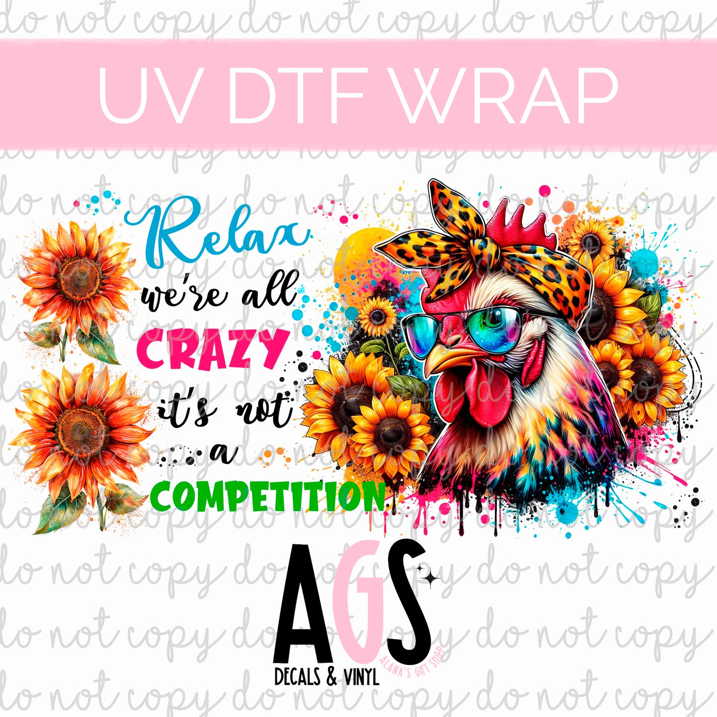 UV DTF WRAP 131 Relax We Are Crazy
