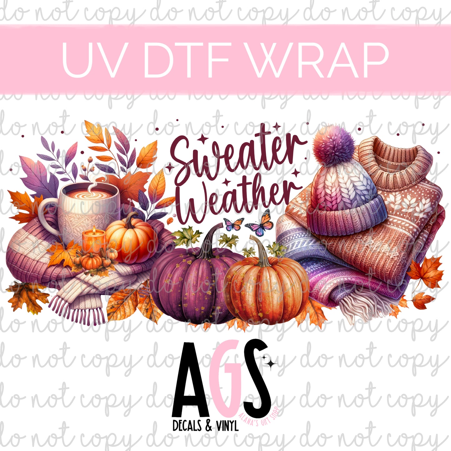 UV DTF WRAP 057 Sweater Weather