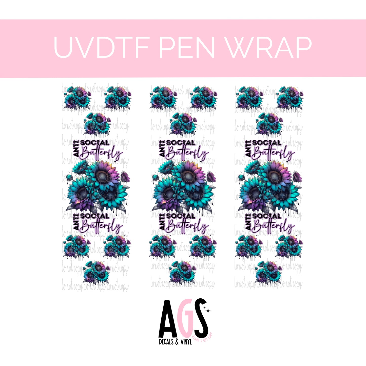 PEN WRAP 036 - Anti Social Butterfly