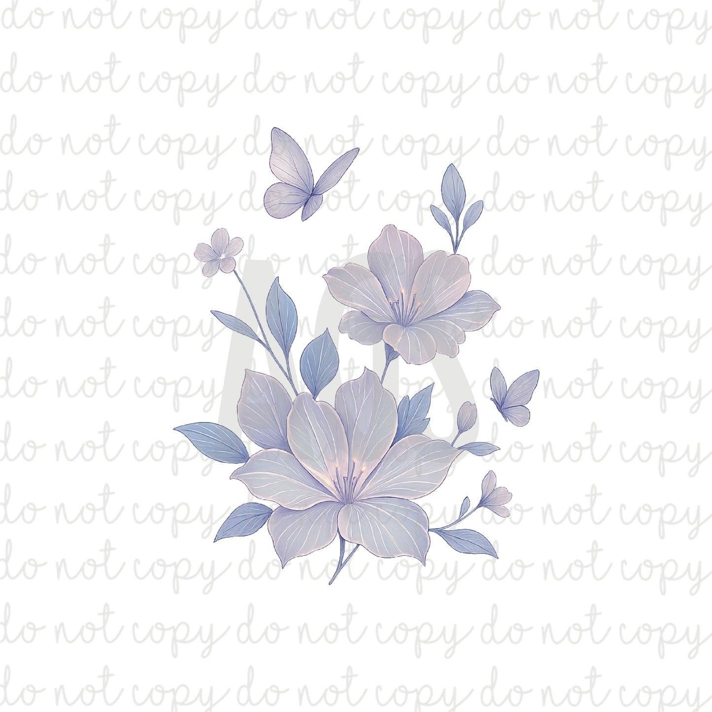 DECAL 152 Glowing Lavender Flowers