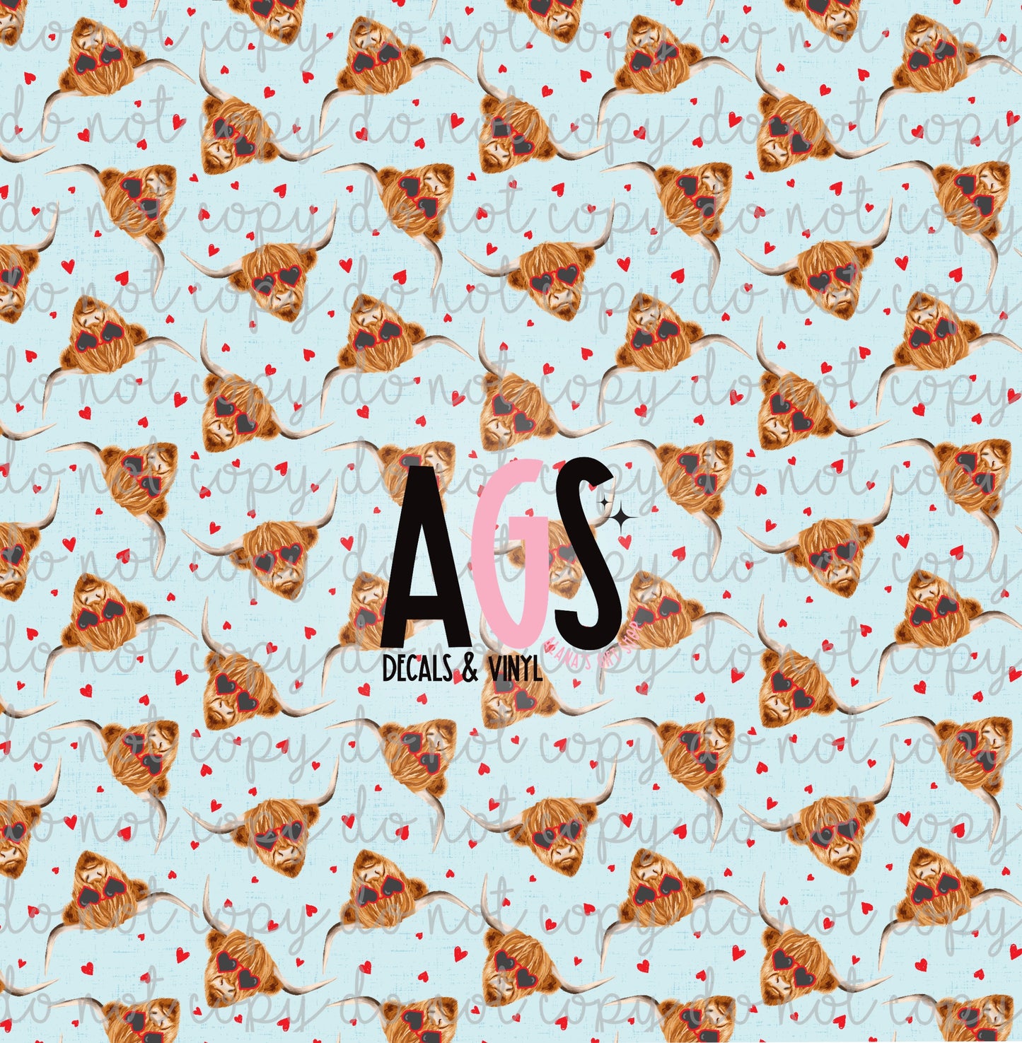 0799 Highland Cow Hearts