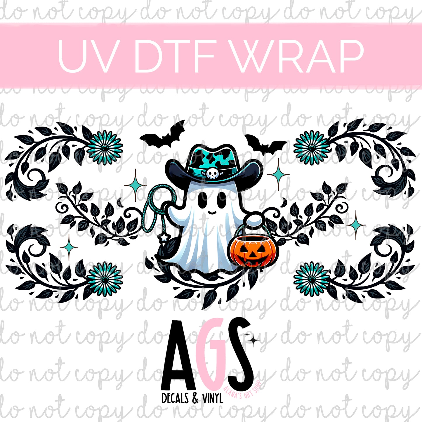 UV DTF WRAP 094 Western Ghost