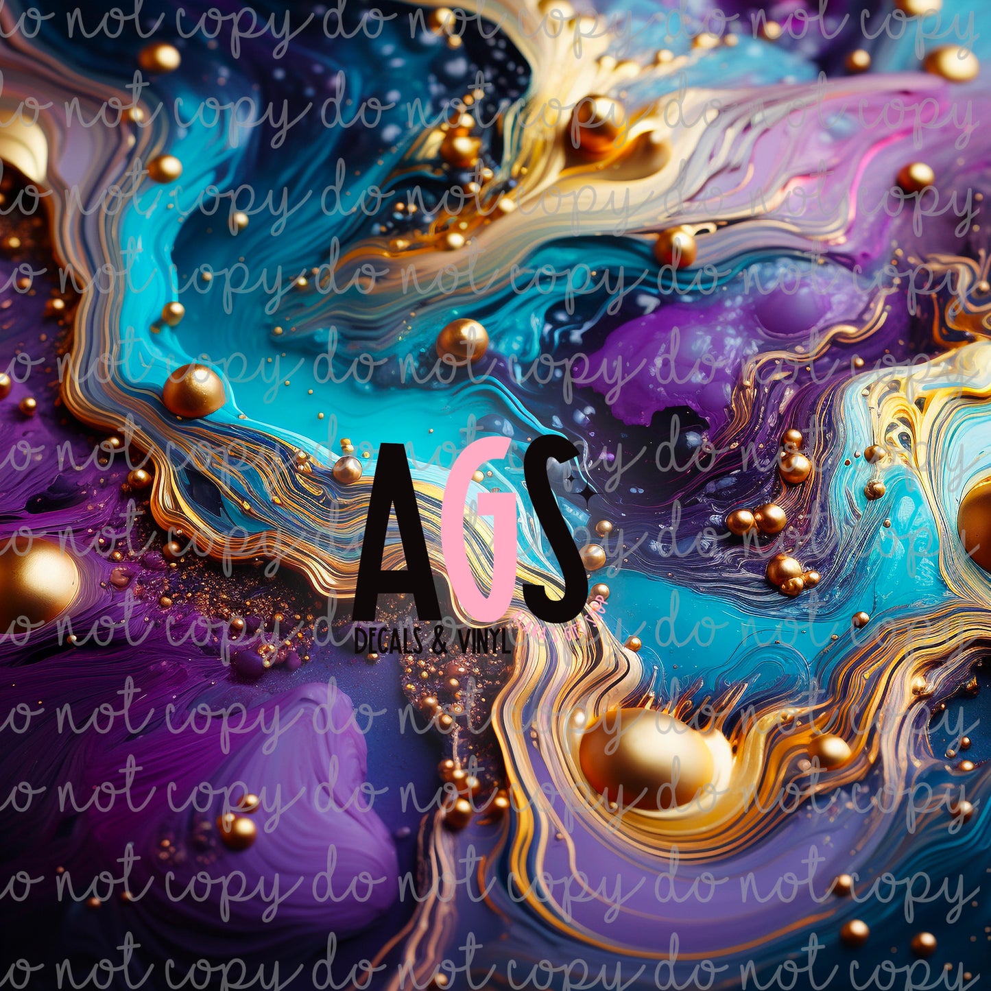 0748 Purple Gold Swirl