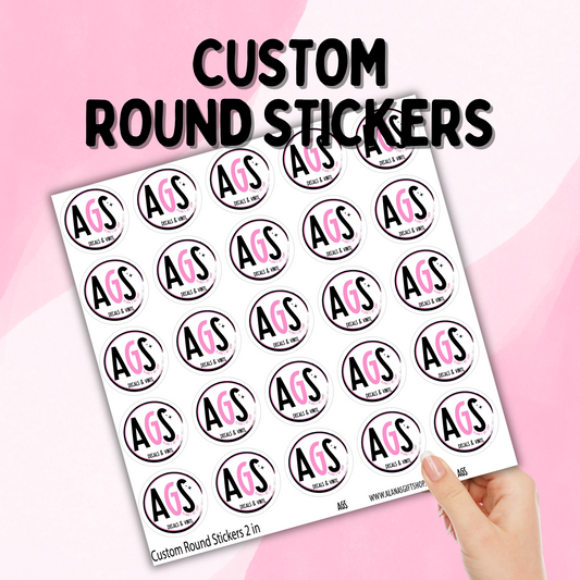 CUSTOM ROUND STICKERS - You upload your image to be printed