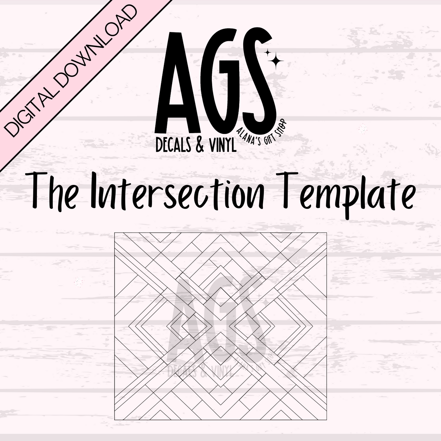 The Intersection - Tumbler Template -Digital Download