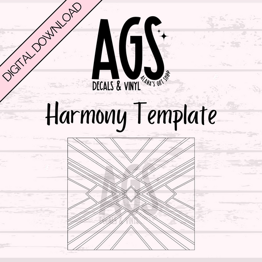 Harmony - Tumbler Template -Digital Download