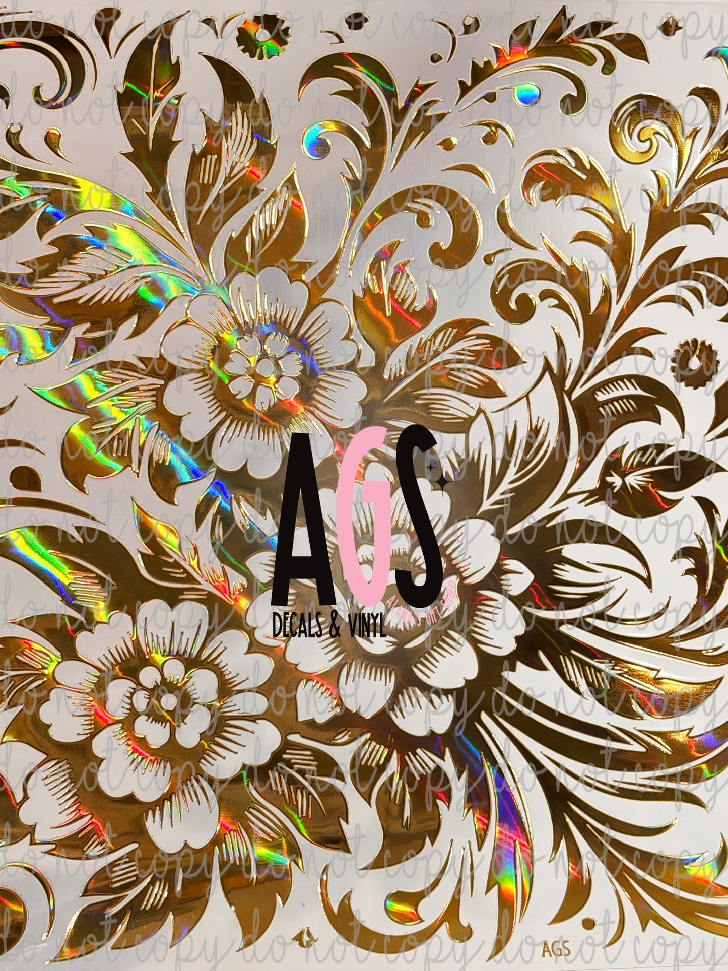 METALLIC UV DTF SHEET 022 Bloom - Gold Prism