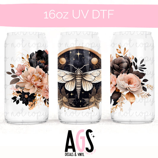 UV DTF- 027 Pink Mystical Moth