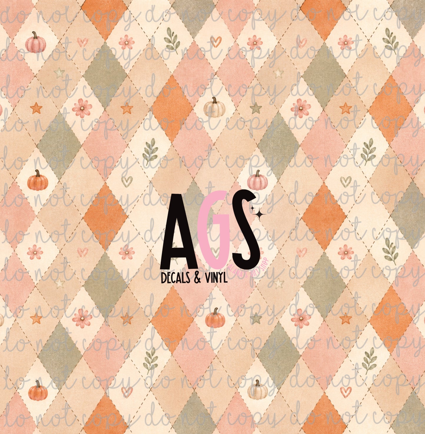 2434 Pink & Sage Argyle
