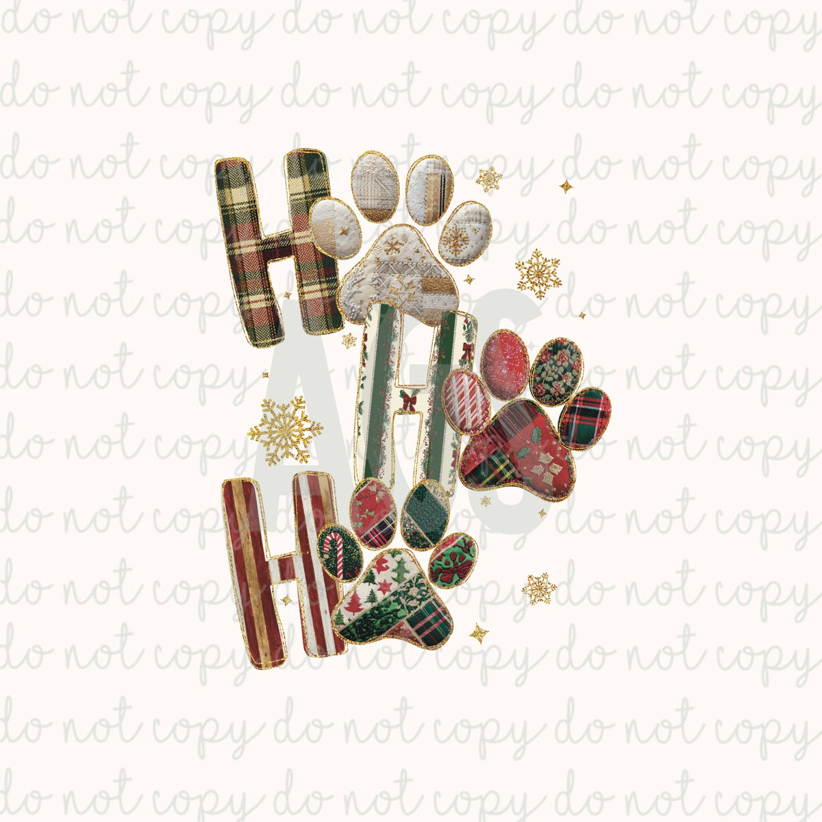 DECAL 287 HoHoHo Paws