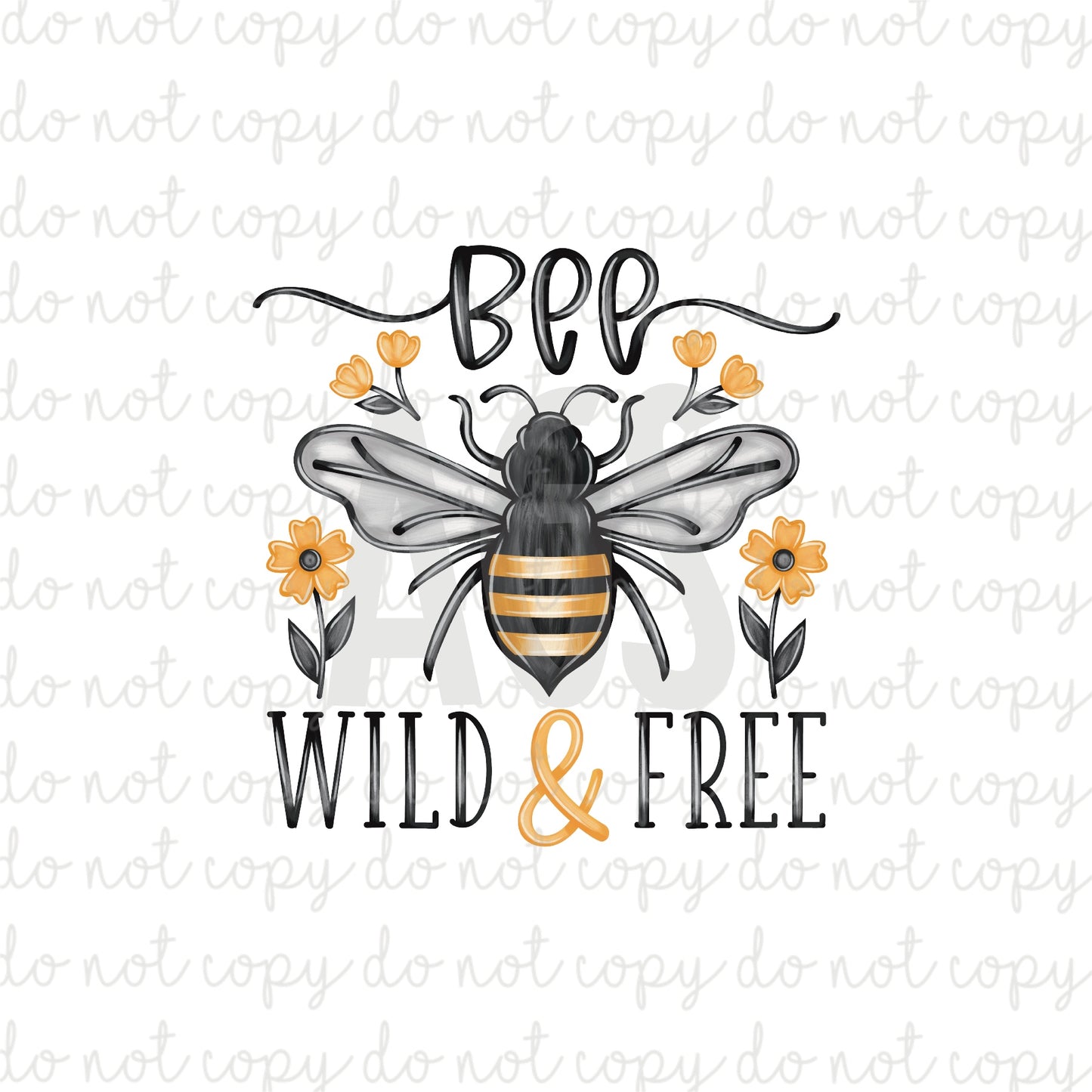 DECAL 047 Bee Wild & Free