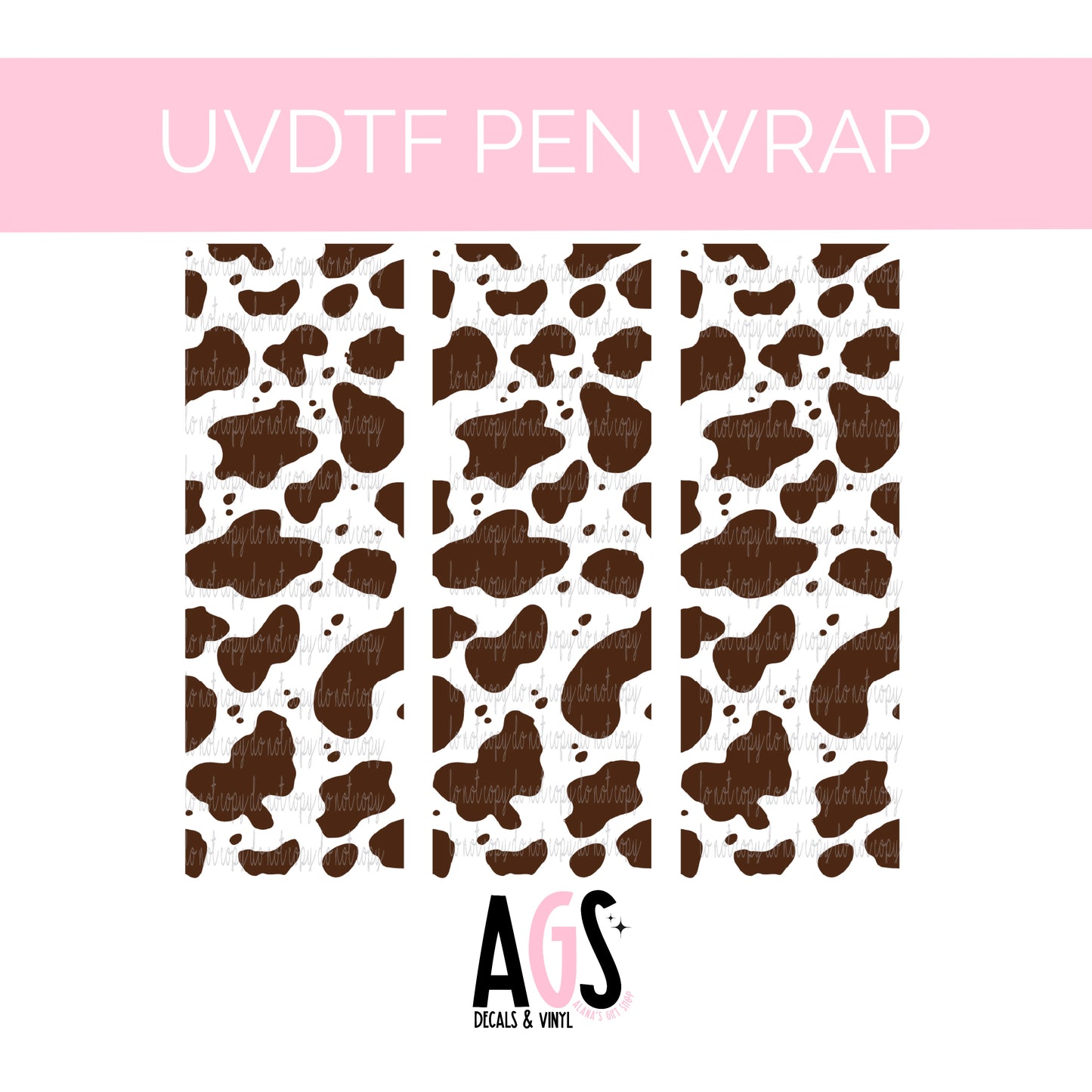 PEN WRAP 045 - Cow Print Brown