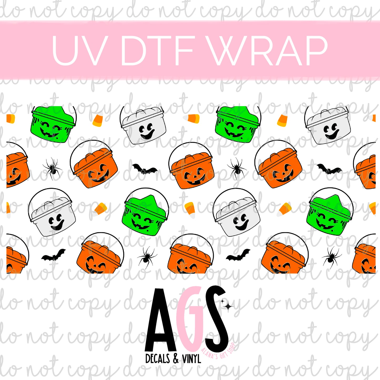 UV DTF WRAP 177 Boo Buckets