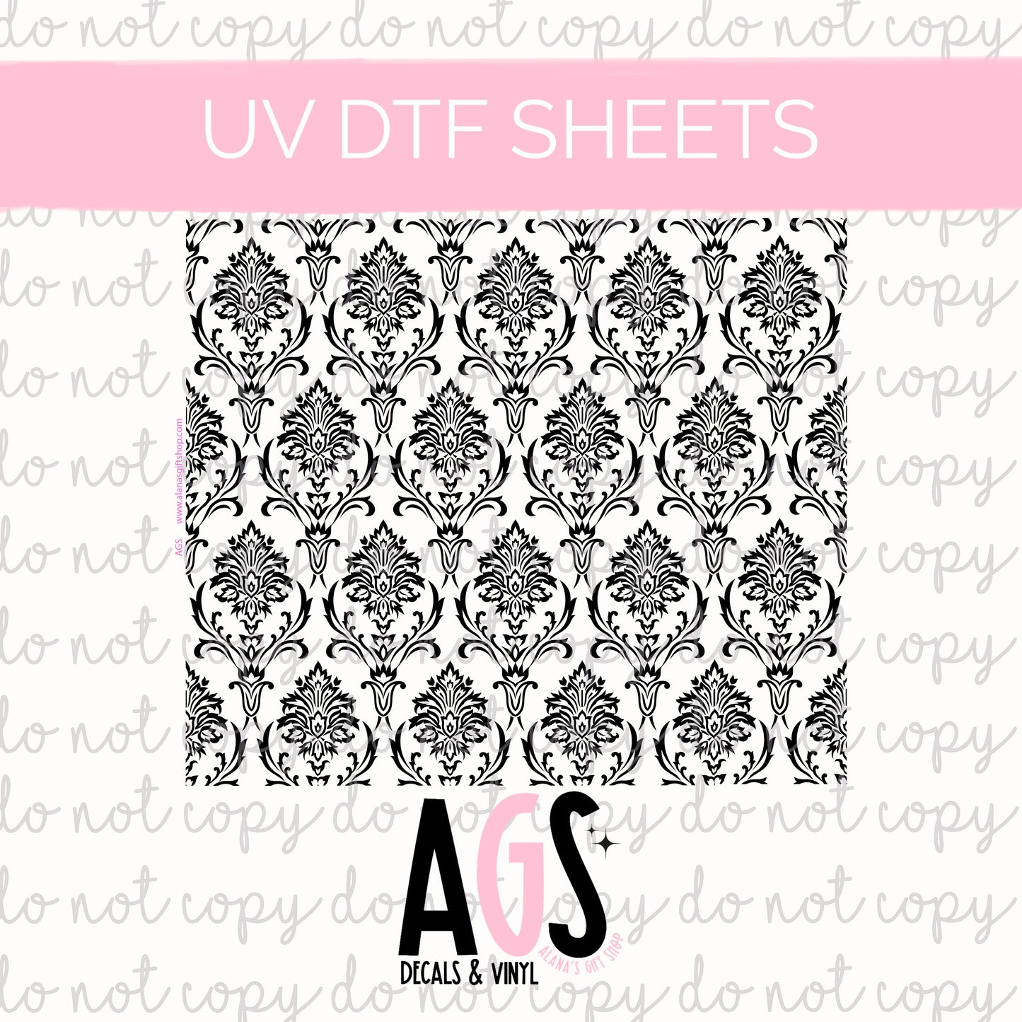 UV DTF SHEET 028 Iron Lace