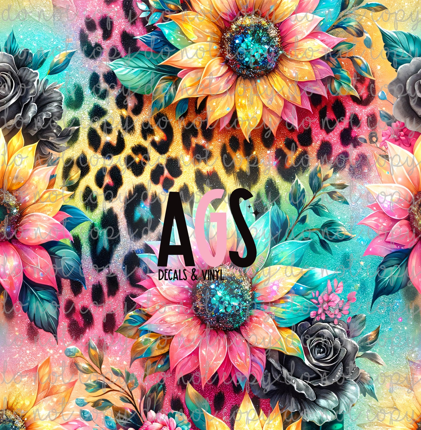 2124 Sunflower Leopard Rainbow