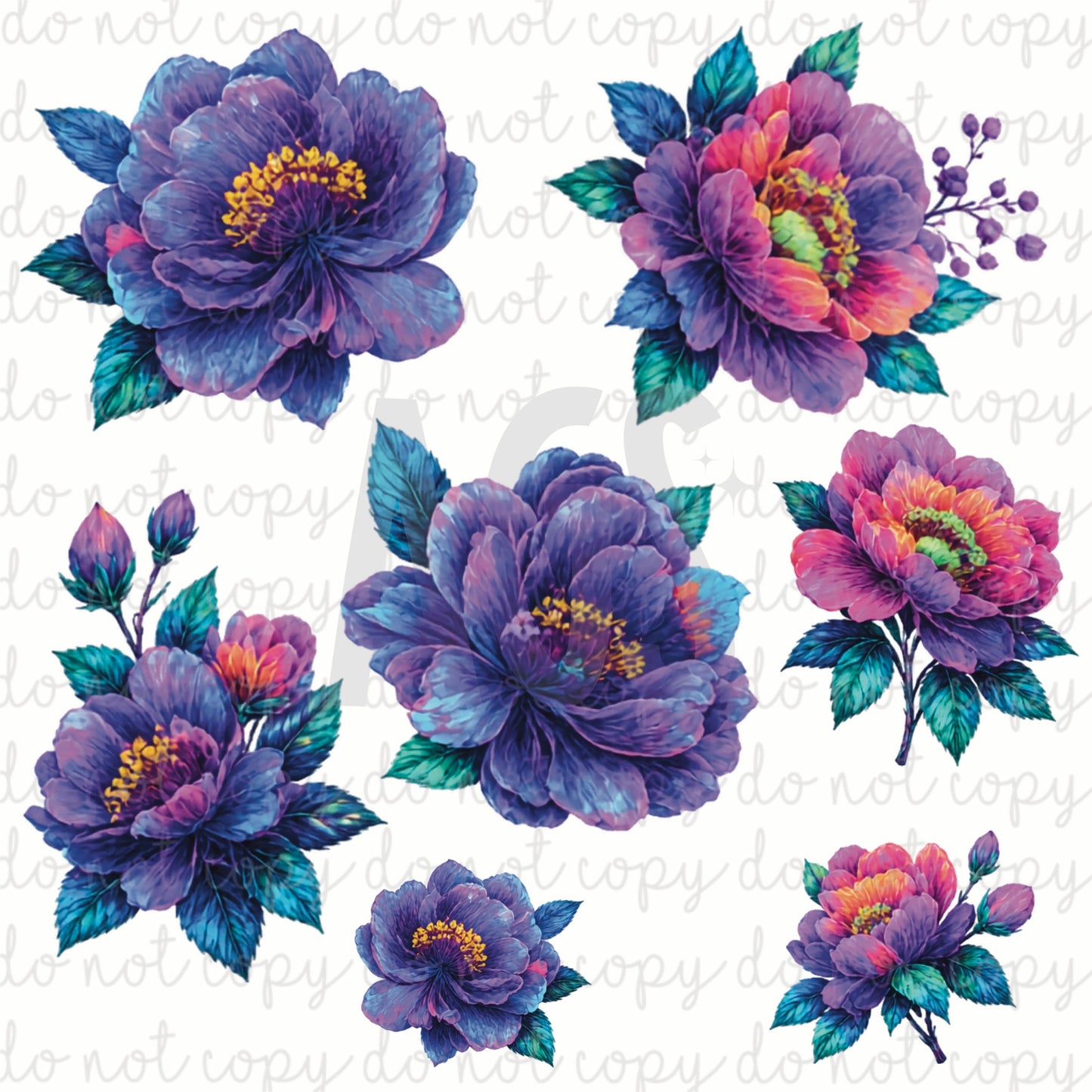 VINYL ELEMENT SHEETS 006 Electric Flowers