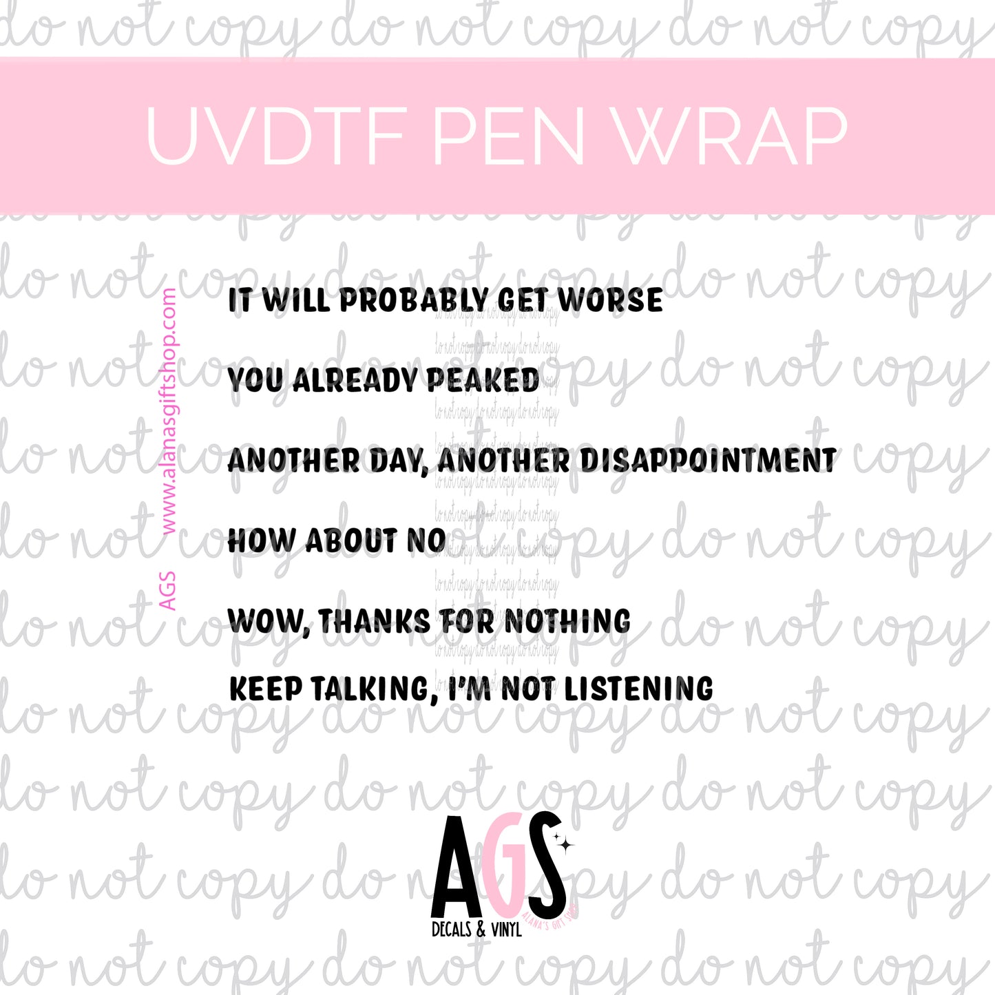 PEN WRAP 027 - Sarcastic Coworker Pens