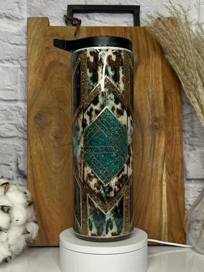 533 Rustic Turquoise Cowhide
