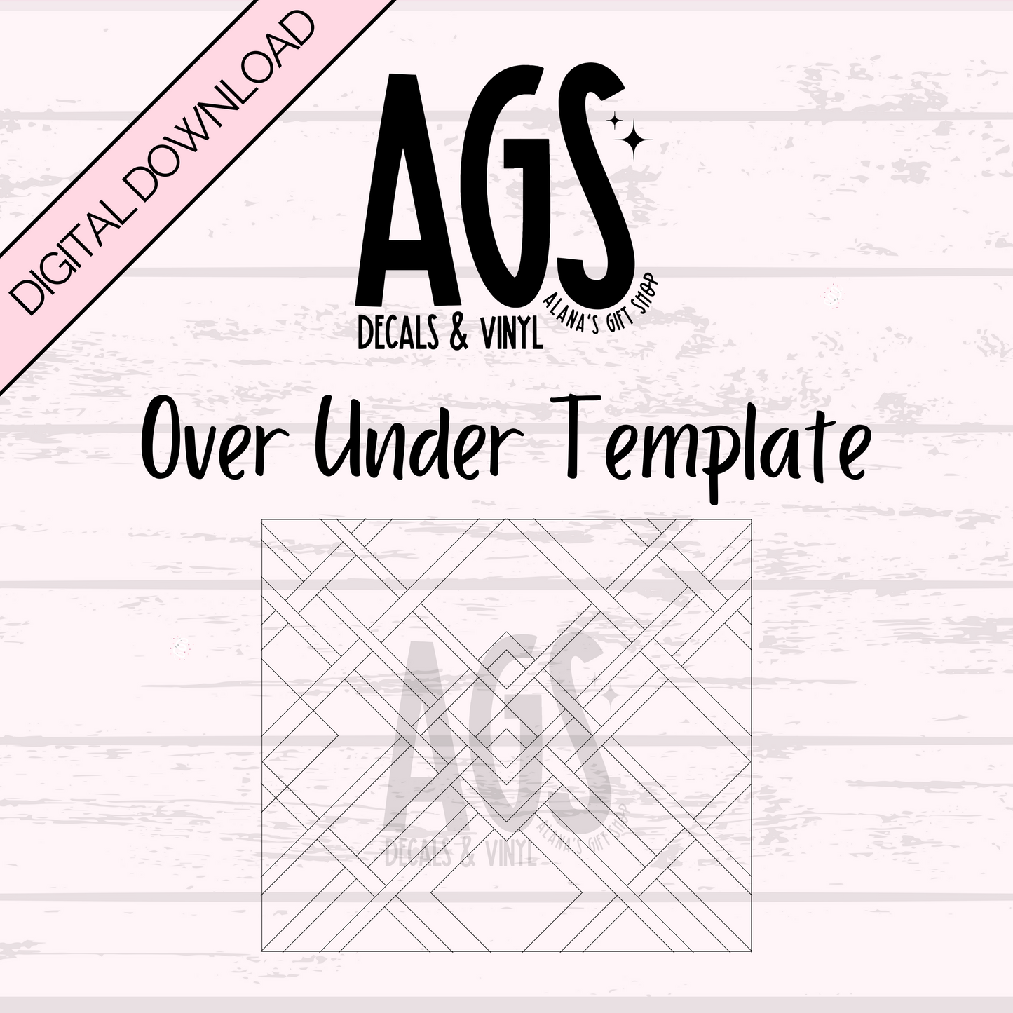 Over Under - Tumbler Template -Digital Download
