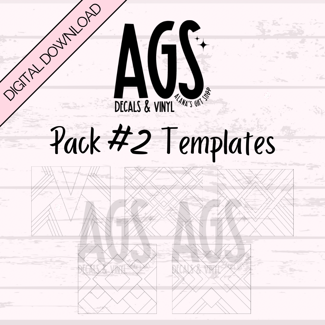 Pack #2 Tumbler Template -Digital Download