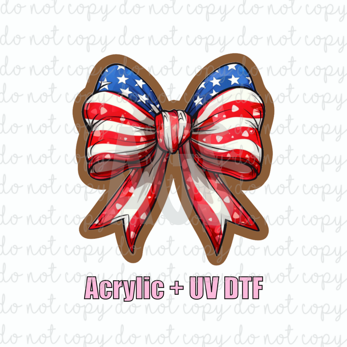 ACRYLIC + UVDTF 04 USA Bow