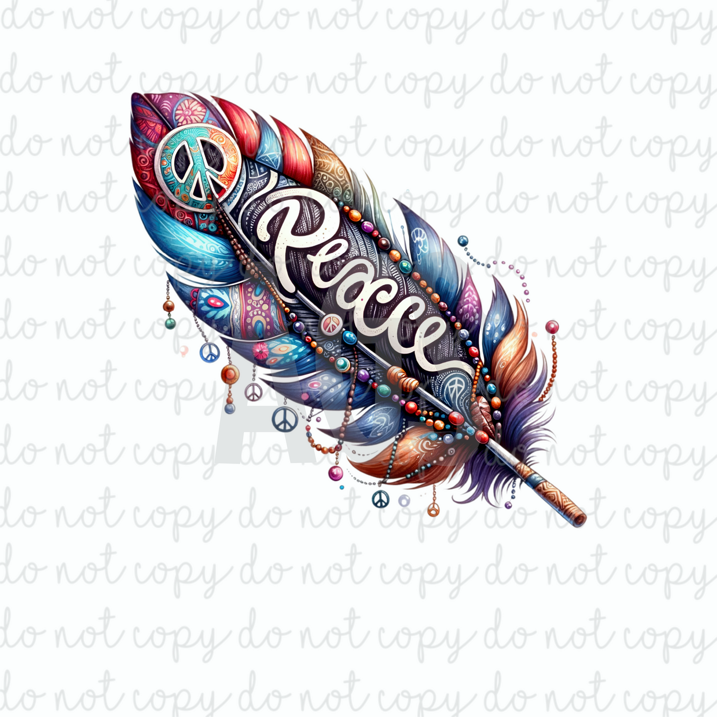 DECAL 106 Peace Feather