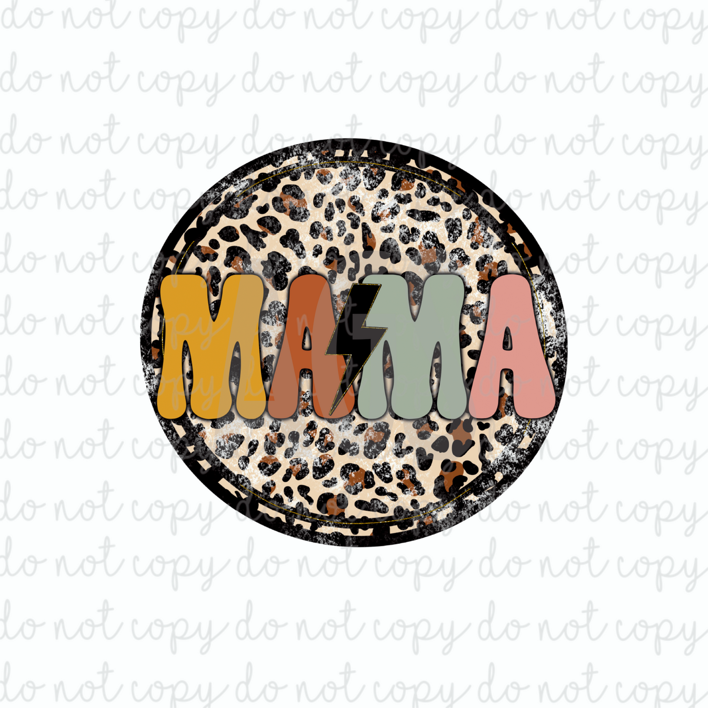 DECAL 050 Mama Leopard Circle