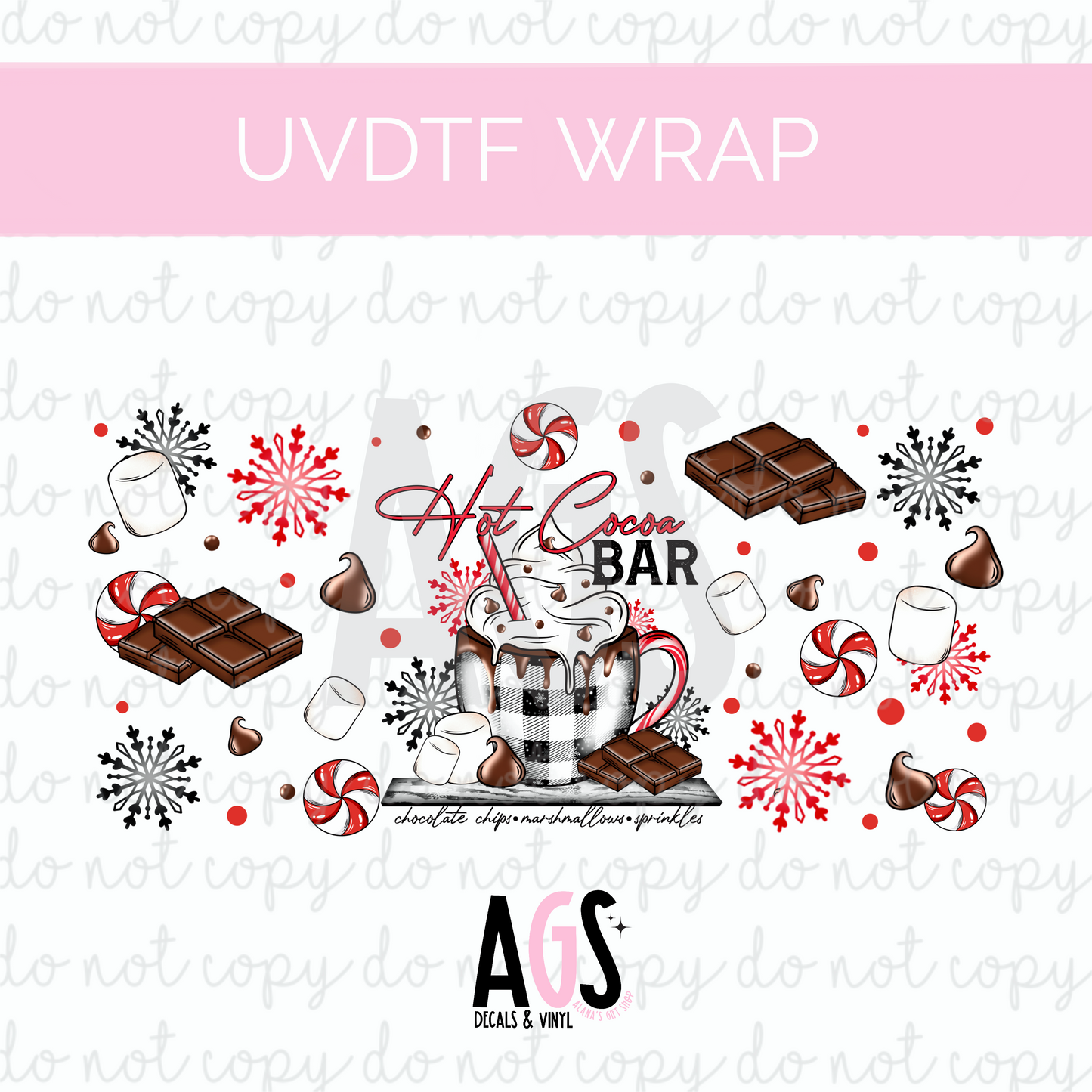 UV DTF WRAP 011 Hot Cocoa Bar