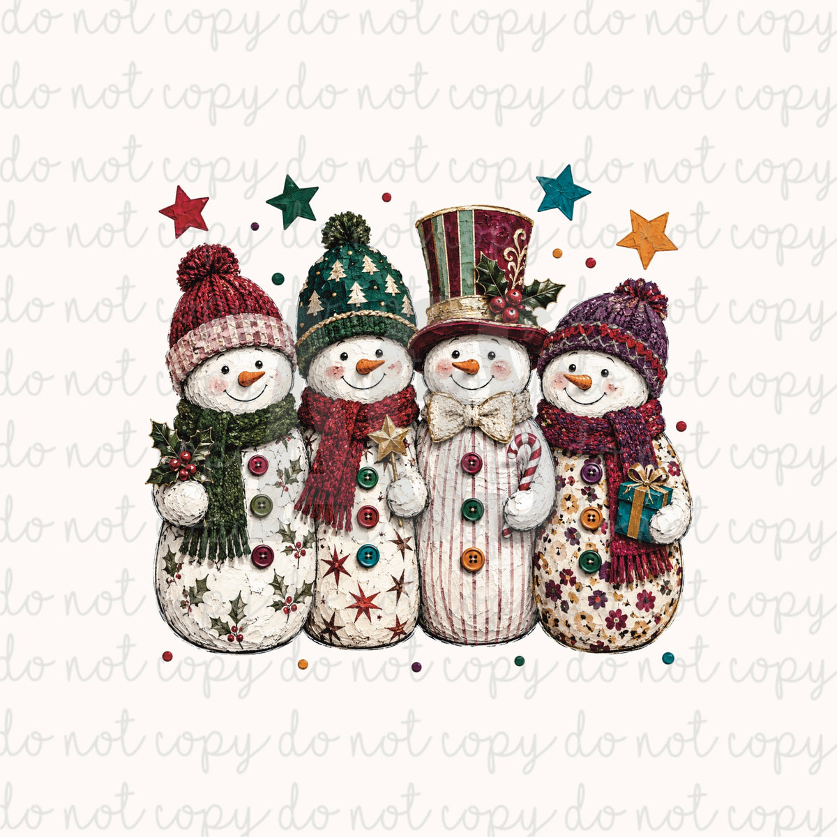 DECAL 298 Snowman Carolers
