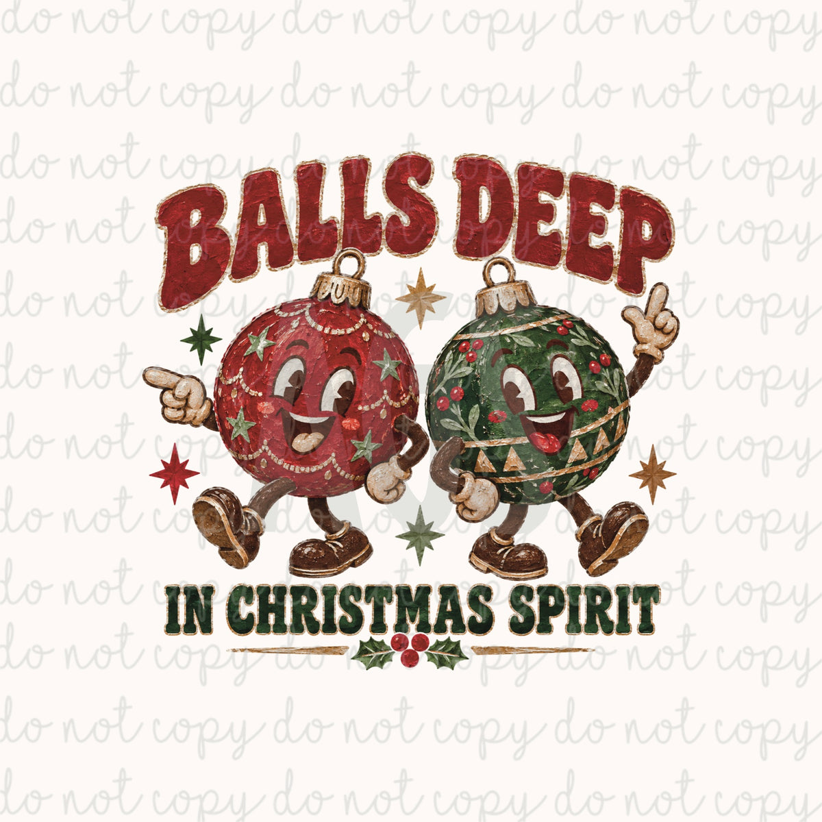 DECAL 301 Balls Deep In Christmas Spirit