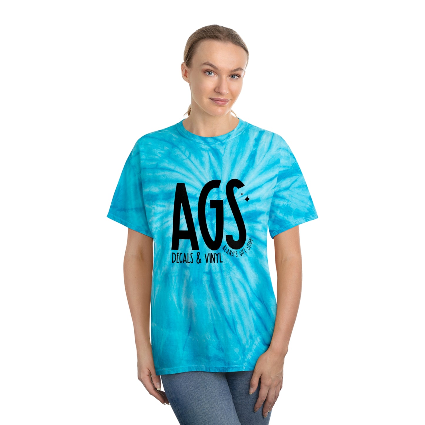 AGS Front Black Logo Tie-Dye Tee
