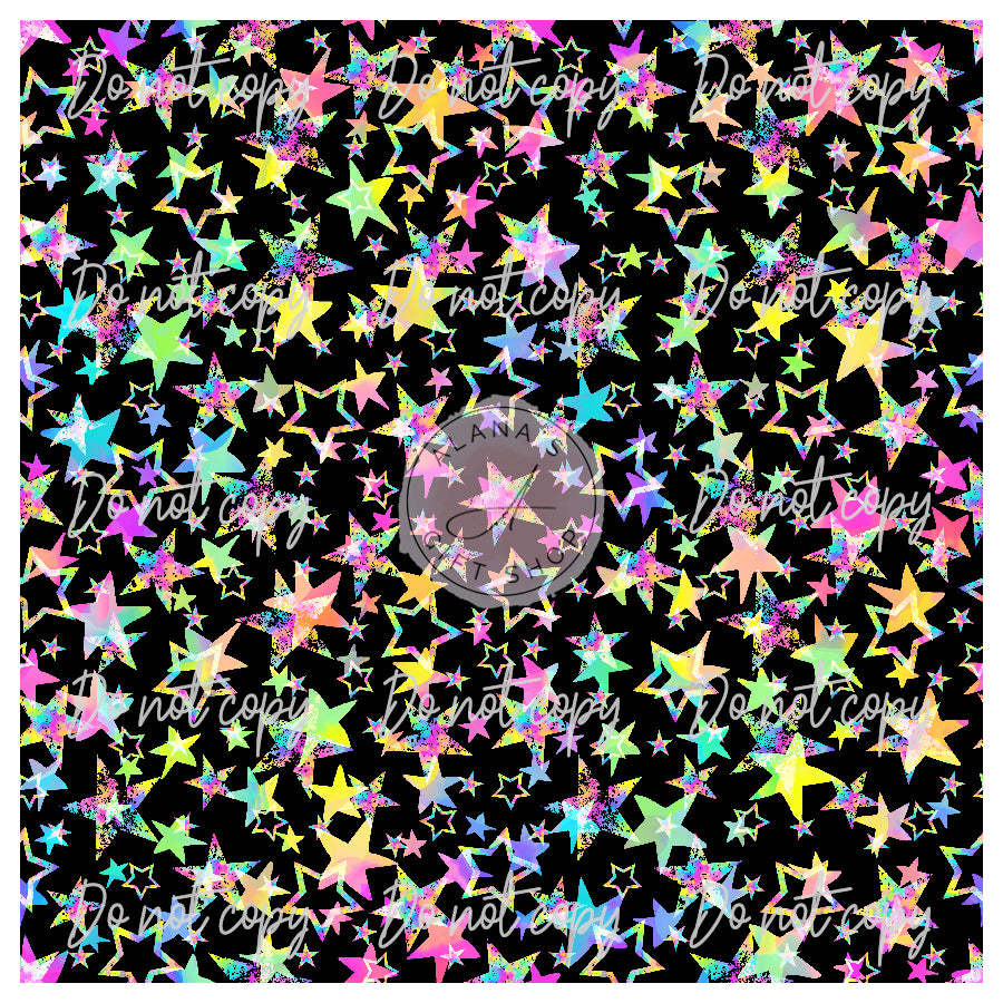 0283 Neon Rainbow Stars