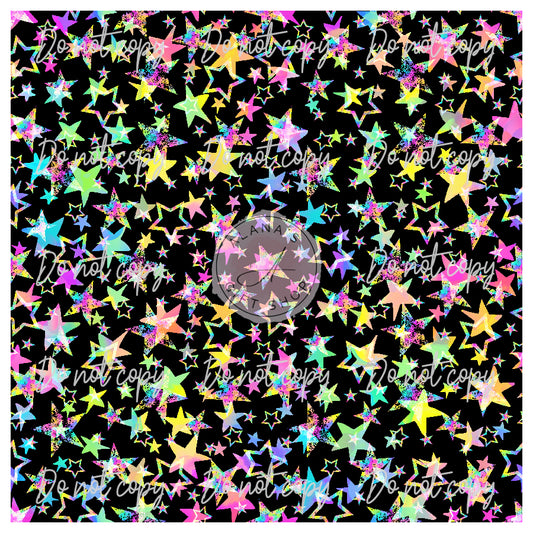 283 Neon Rainbow Stars