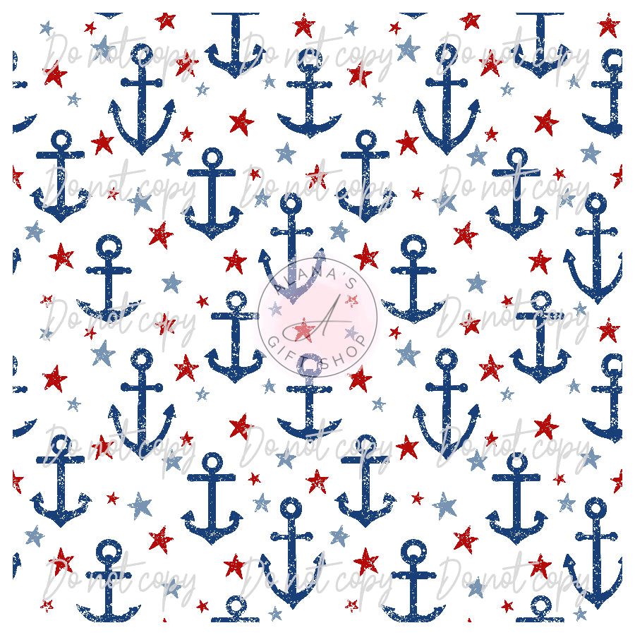 0279 Anchors Away Red White & Blue