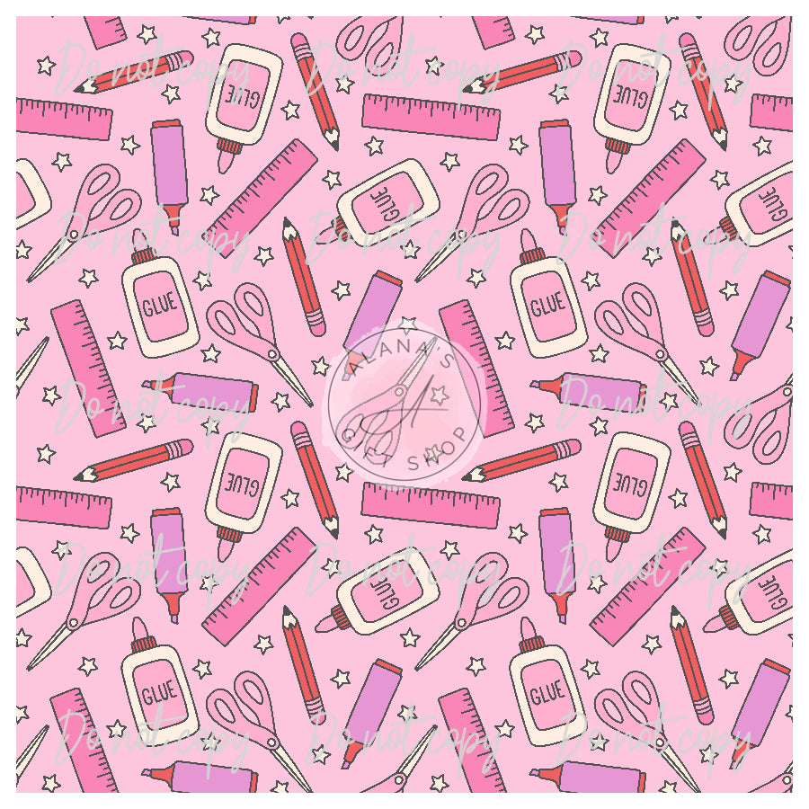 0274 Pink School Supplies