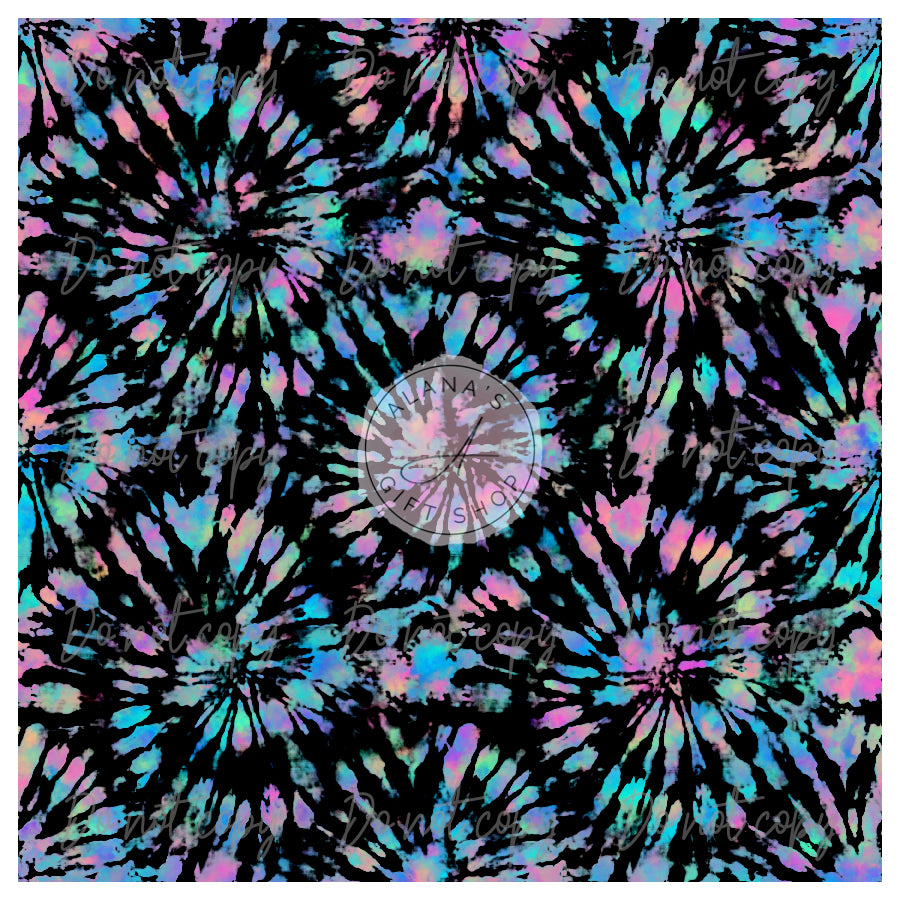 0025 Unicorn Black Tie Dye