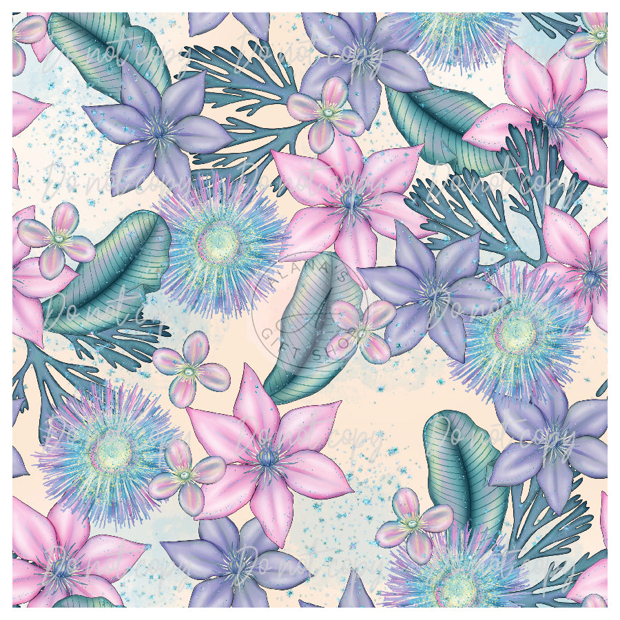 0107 Ocean Floral Light