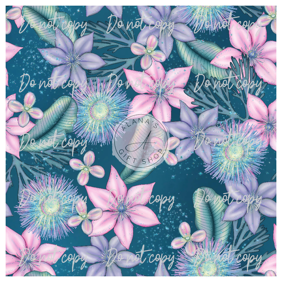 0108 Ocean Floral Dark